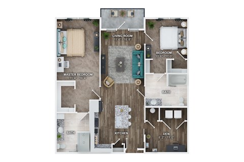 B4B Floor Plan at Fairmont at South Lake, Bowie, 20716